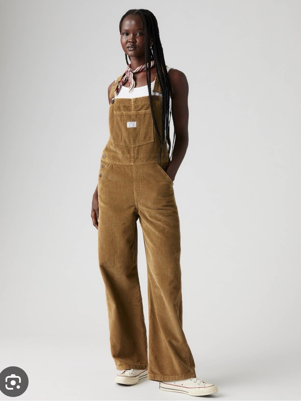 Levi's Relaxed Tan Canvas Overalls